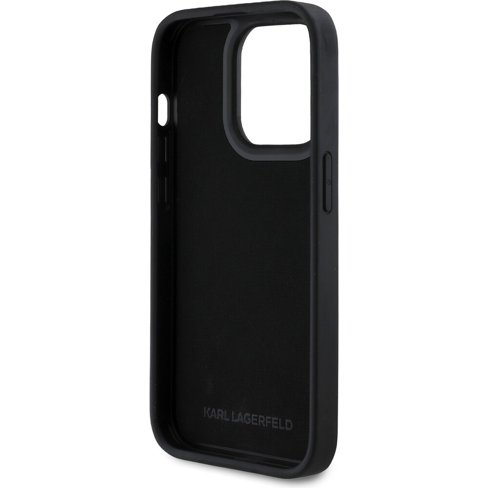 Karl-Lagerfeld-3D-Rubber-Glitter-Logo-kryt-iPhone-13-Pro-cerny