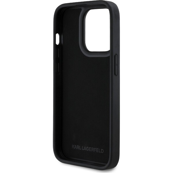 Karl-Lagerfeld-3D-Rubber-Glitter-Logo-kryt-iPhone-13-Pro-cerny