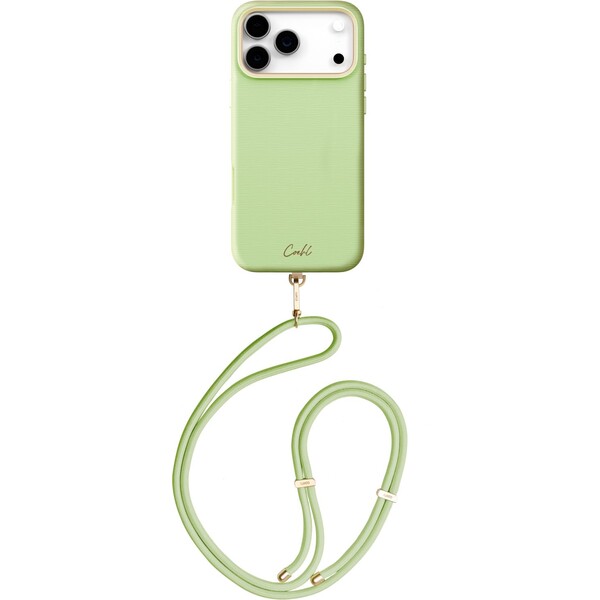 UNIQ-Coehl-Mirelle-MagSafe-kryt-s-poutkem-iPhone-17-Pro-Max-Lint-Green
