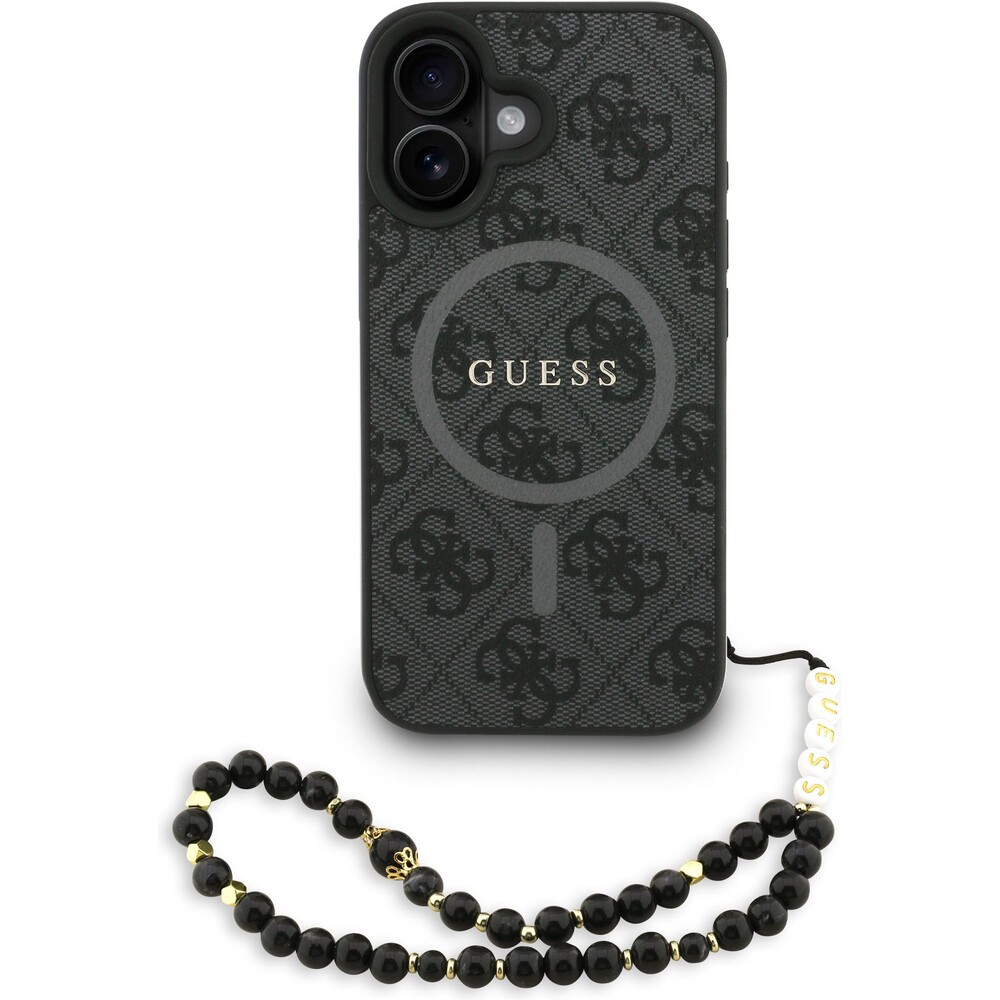 Guess-PU-Leather-4G-Colored-Ring-Strap-MagSafe-kryt-iPhone-16-cerny