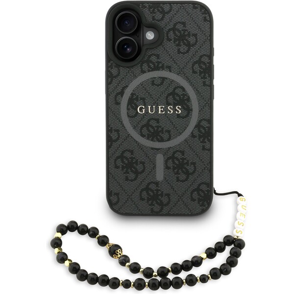 Guess-PU-Leather-4G-Colored-Ring-Strap-MagSafe-kryt-iPhone-16-cerny