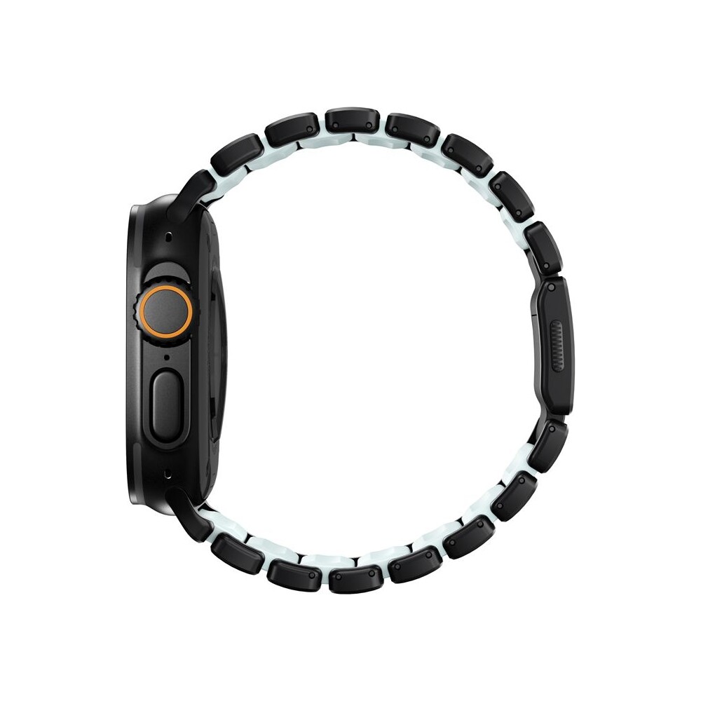 Nomad-Stratos-Band-FKM-reminek-Apple-Watch-45-46-49mm-Black-Titanium-Icy-Blue