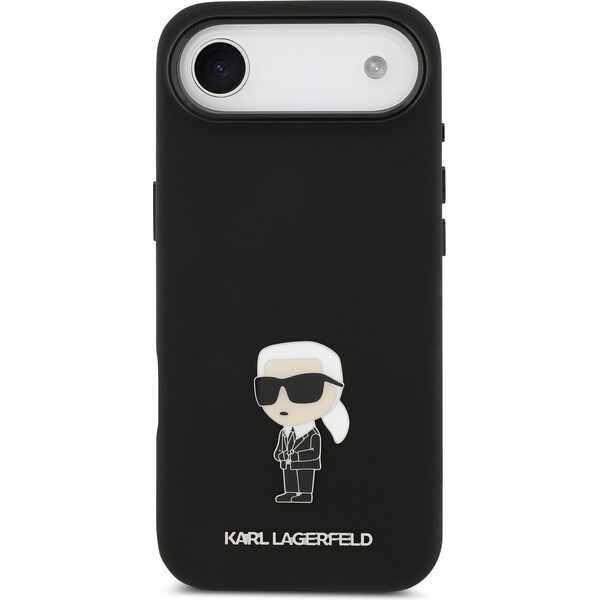 Karl-Lagerfeld-Liquid-Silicone-Metal-Ikonik-kryt-iPhone-Air-cerny