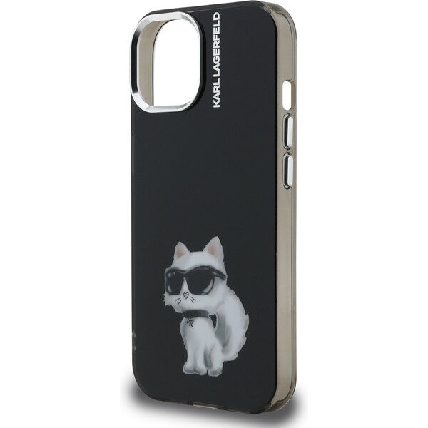 Karl-Lagerfeld-IML-Aquarelle-Choupette-kryt-iPhone-15-cerny