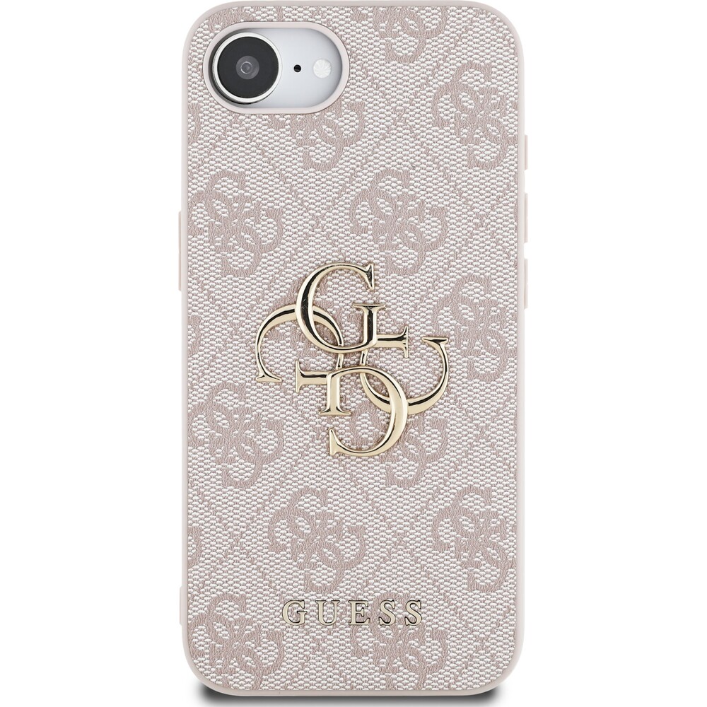 Guess-PU-4G-Metal-Logo-kryt-iPhone-17e-16e-ruzovy