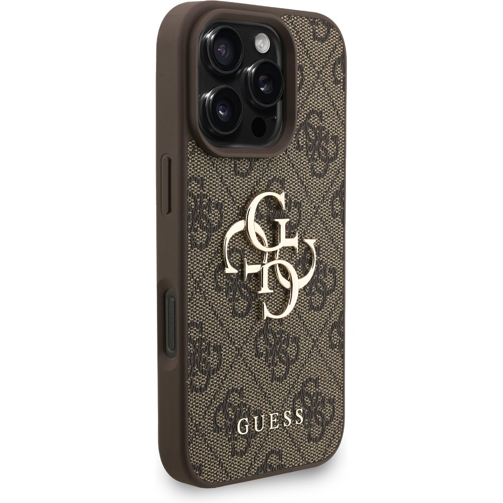 Guess-PU-4G-Metal-Logo-Strap-kryt-iPhone-16-Pro-Max-hnedy