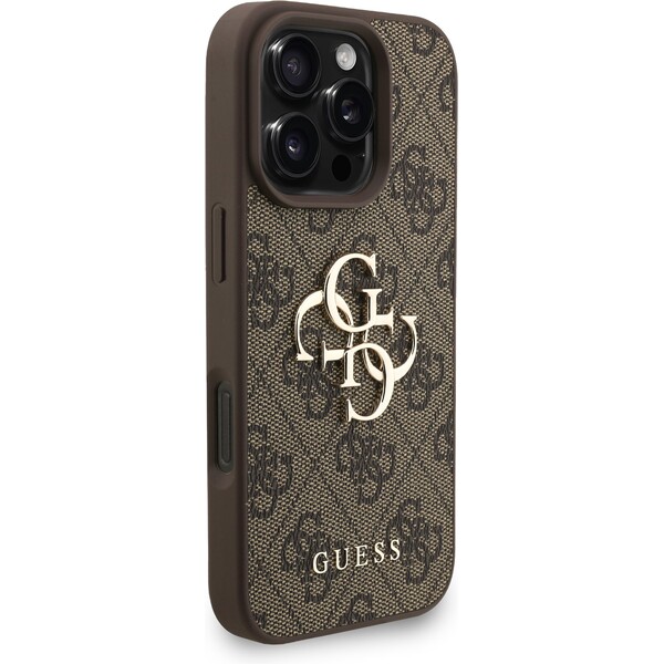 Guess-PU-4G-Metal-Logo-Strap-kryt-iPhone-16-Pro-Max-hnedy