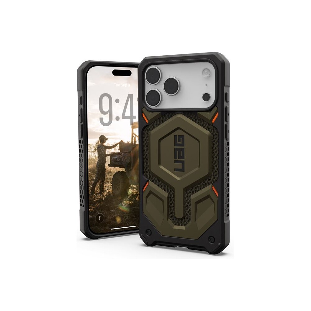UAG-Monarch-Pro-MagSafe-Kevlar-kryt-iPhone-17-Pro-Max-zeleny