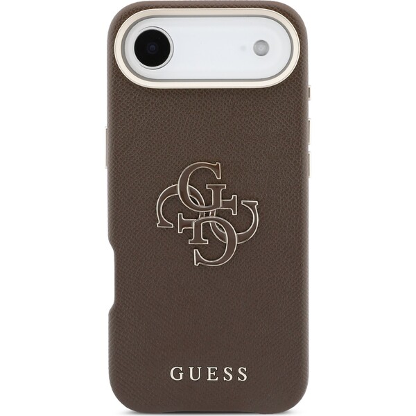 Guess-PU-Resin-Logo-kryt-iPhone-Air-hnedy
