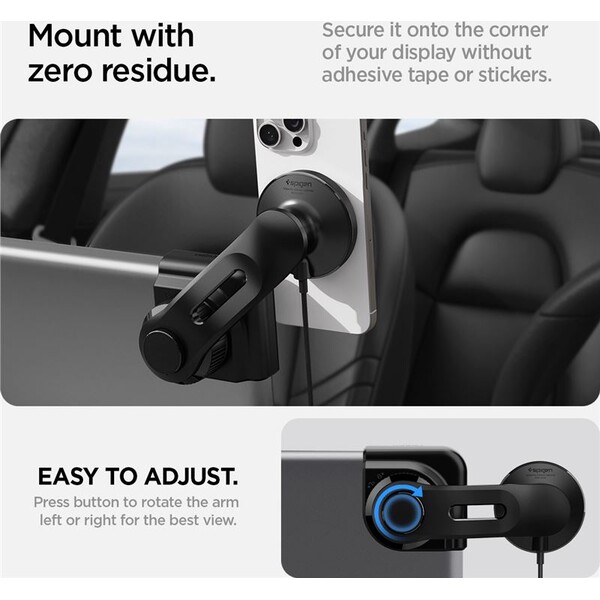 Spigen-Tesla-TapLock-MagSafe-Car-Mount-Charger-Qi2-drzak-s-nabijenim-cerny