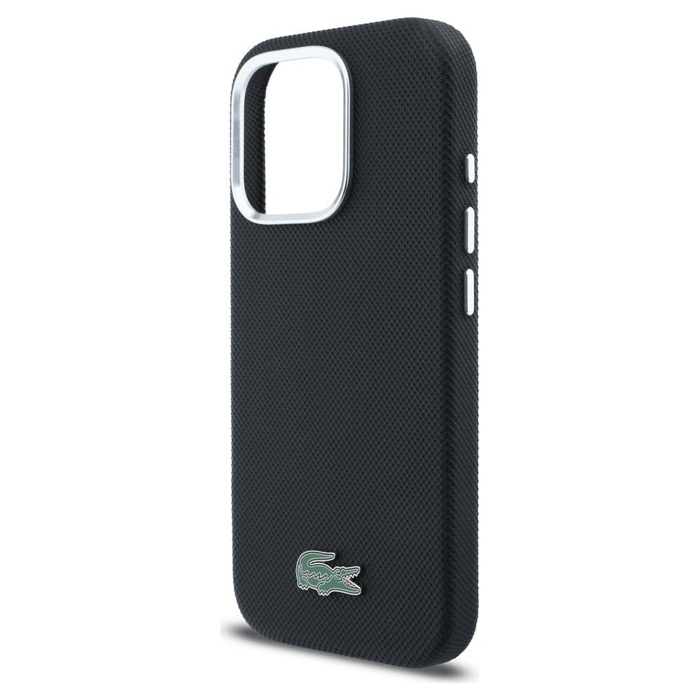 Lacoste-PVC-Iconic-Petit-Pique-Metal-Logo-MagSafe-kryt-iPhone-16-Pro-cerny