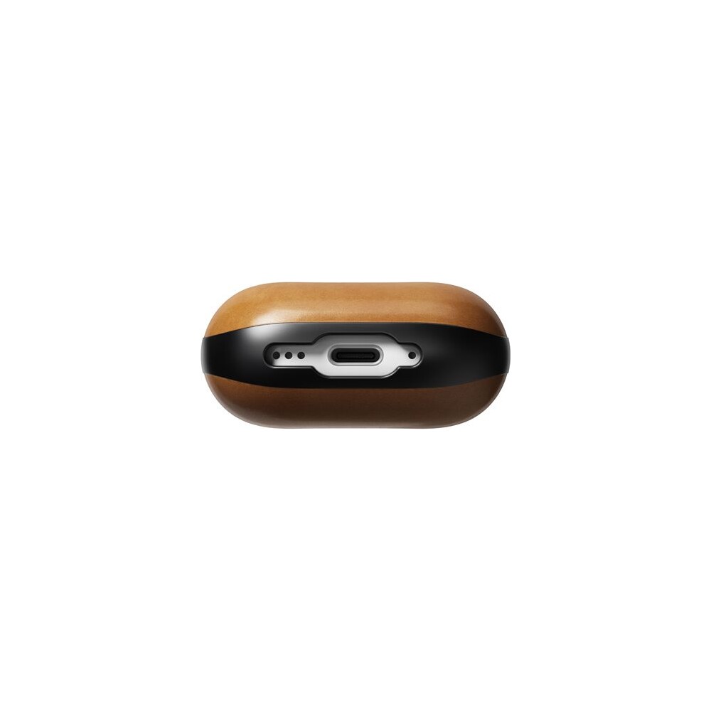 Nomad-Modern-Leather-pouzdro-Apple-Airpods-4-hnede