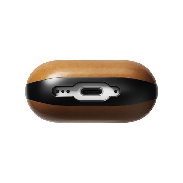Nomad-Modern-Leather-pouzdro-Apple-Airpods-4-hnede