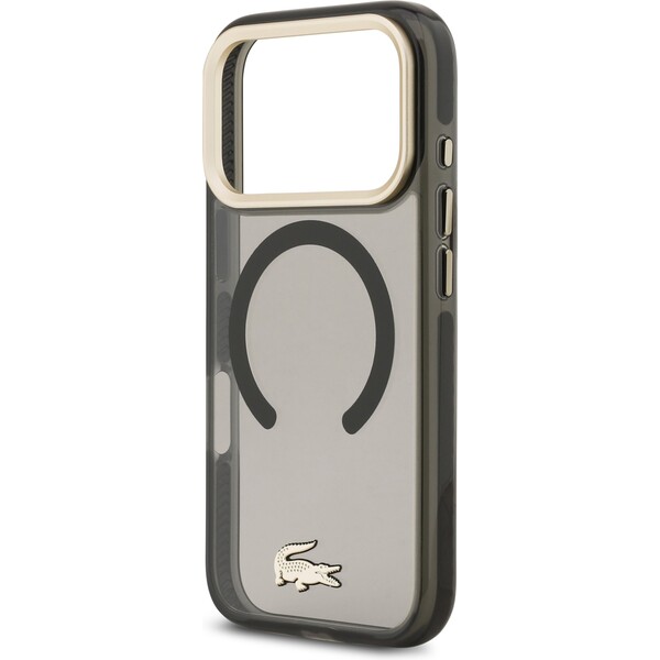 Lacoste-PC-TPU-Frosted-Finish-Gold-Logo-MagSafe-kryt-iPhone-17-Pro-cerny