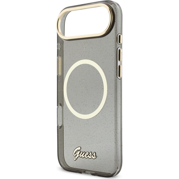 Guess-IML-Glitter-Script-Strap-MagSafe-kryt-iPhone-Air-cerny