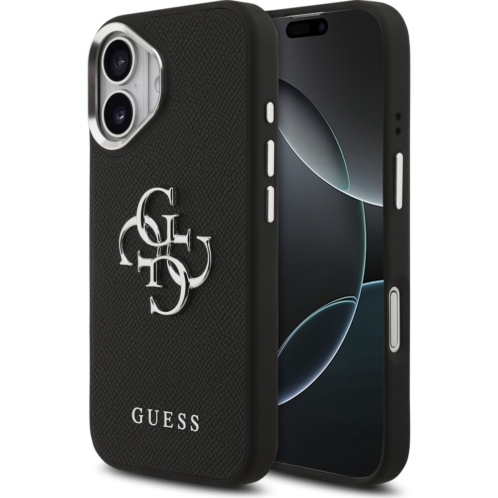Guess-PU-Grained-4G-Metal-Logo-kryt-iPhone-17-cerny
