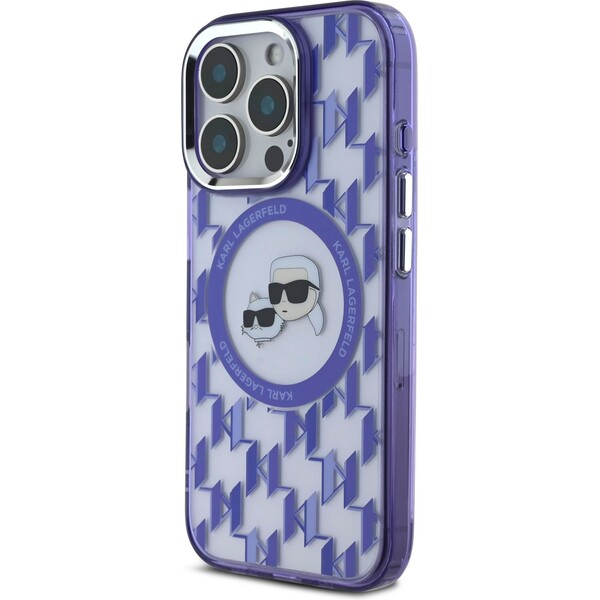 Karl-Lagerfeld-IML-Monogram-K-CH-Heads-MagSafe-kryt-pro-iPhone-16-Pro-fialovy