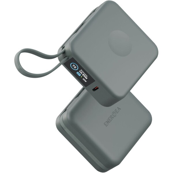 ENERGEA-MagPac-Mini-Plus-MagSafe-powerbanka-s-kabelem-10000mAh-sedozelena