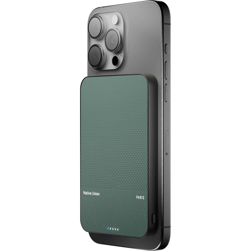 Native-Union-Re-Classic-Magnetic-Power-Bank-Qi2-5000mAh-zelena