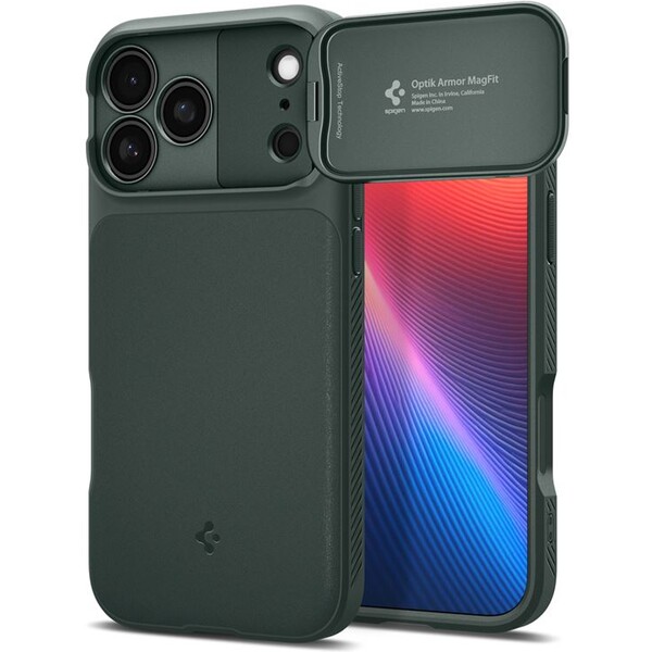 Spigen-Optik-Armor-MagSafe-kryt-iPhone-17-Pro-abyss-green