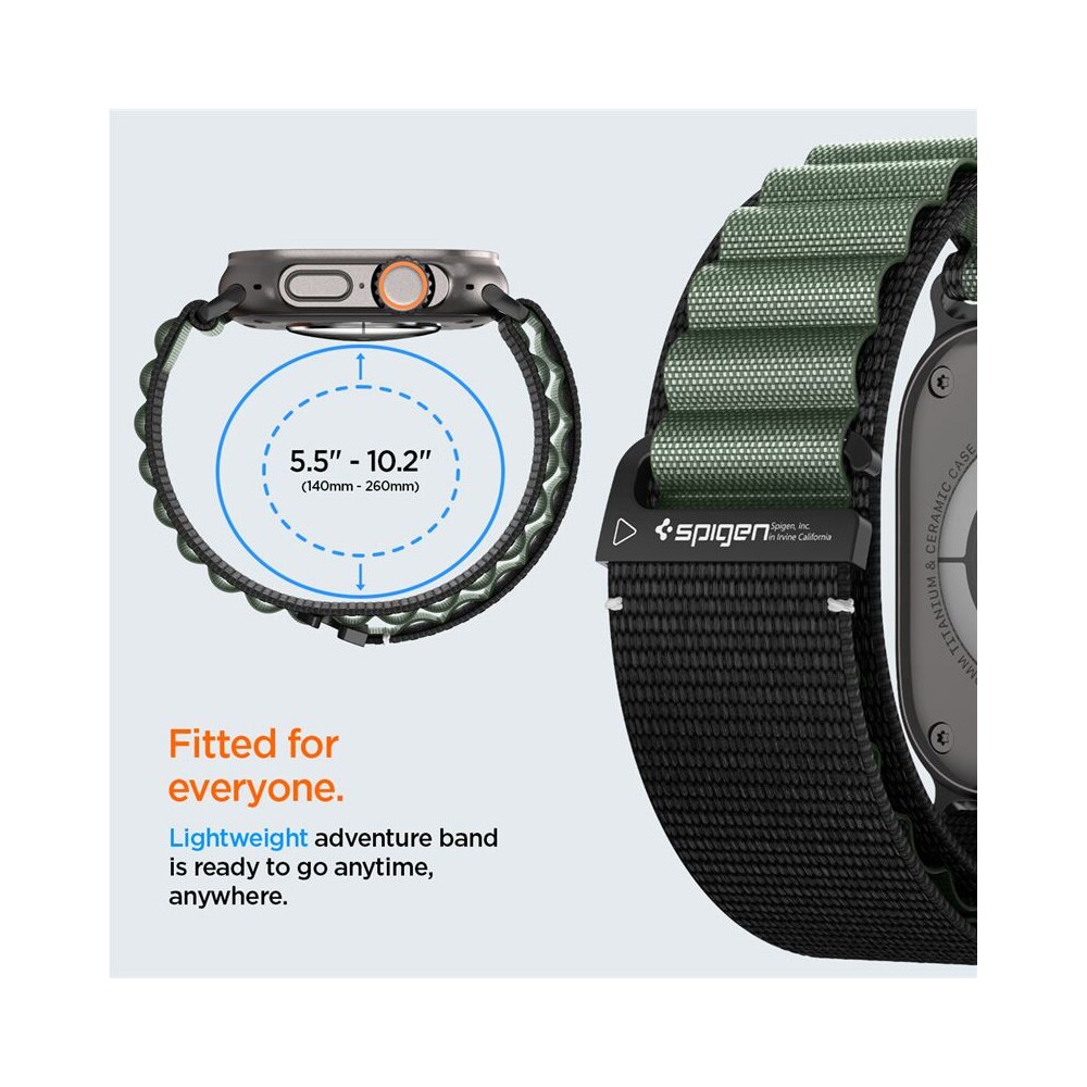 Spigen-Fabric-Band-hook-reminek-Apple-Watch-49-46-45-44mm-cerny-zeleny