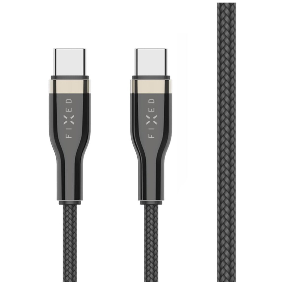 FIXED-USB-C-USB-C-napajeci-kabel-100W-0-5m-cerny