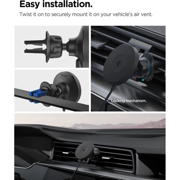 Spigen-OneTap-Pro-4-Airvent-Qi2-MagSafe-drzak-do-mrizky-ventilace-s-nabijenim