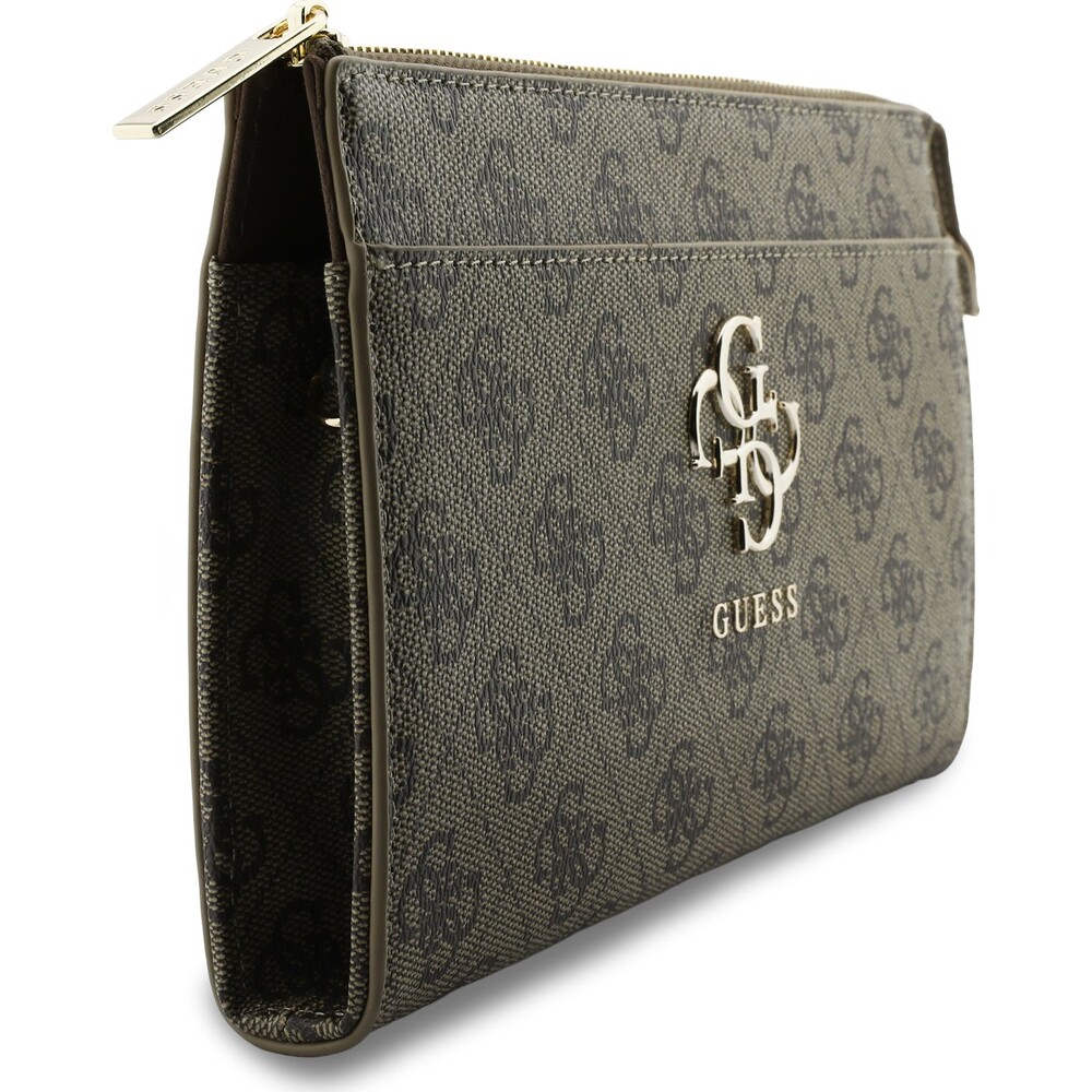 Guess-PU-4G-Metal-Logo-kabelka-na-telefon-hneda