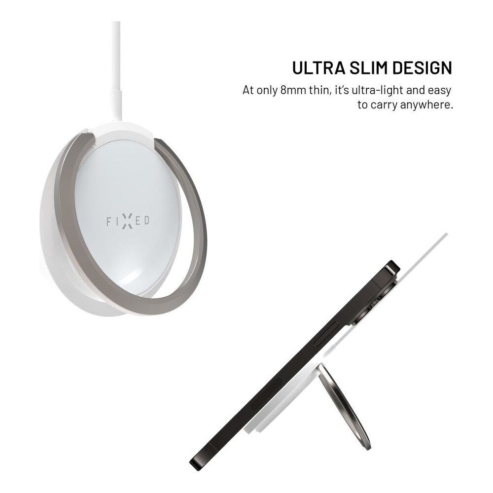 FIXED-MagPad-bezdratova-MagSafe-nabijecka-se-stojankem-15W-bila