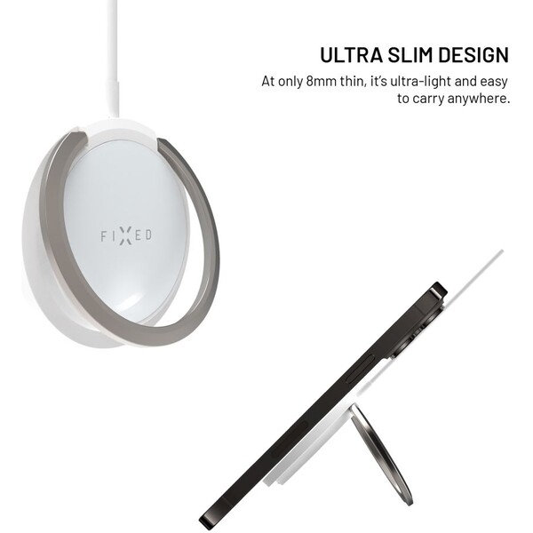 FIXED-MagPad-bezdratova-MagSafe-nabijecka-se-stojankem-15W-bila