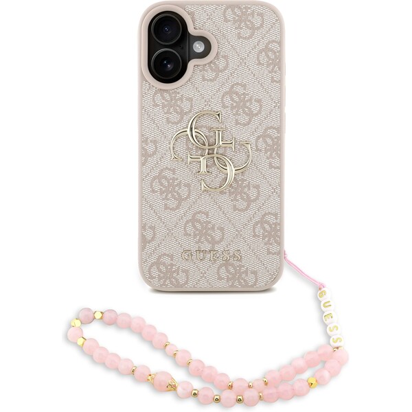 Guess-PU-4G-Metal-Logo-Strap-kryt-iPhone-16-ruzovy