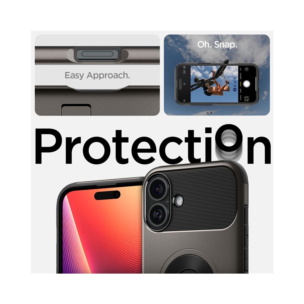 Spigen-Slim-Armor-MagSafe-kryt-iPhone-16-gunmetal
