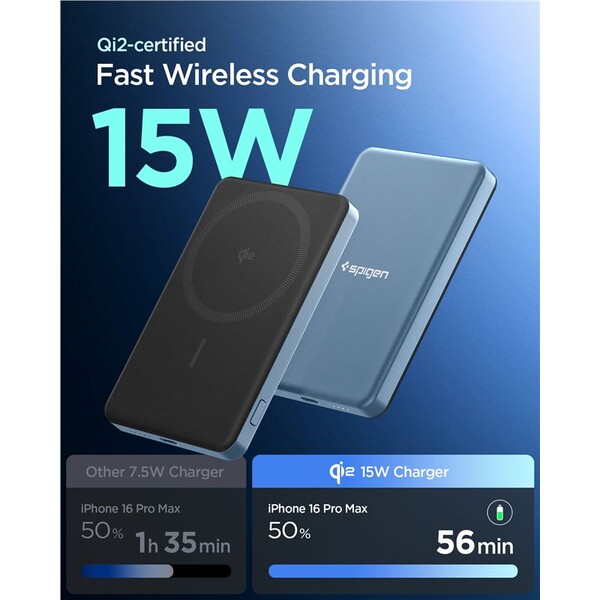 Spigen-Essential-EA2205MQ-MagSafe-Qi2-powerbanka-5000mAh-22-5W-modra