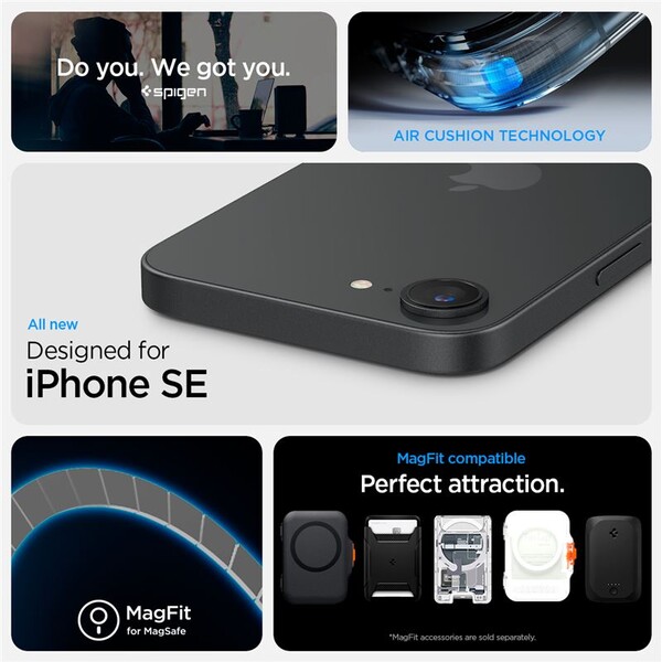 Spigen-Ultra-Hybrid-S-MagSafe-kryt-iPhone-17e-16e-frost-black