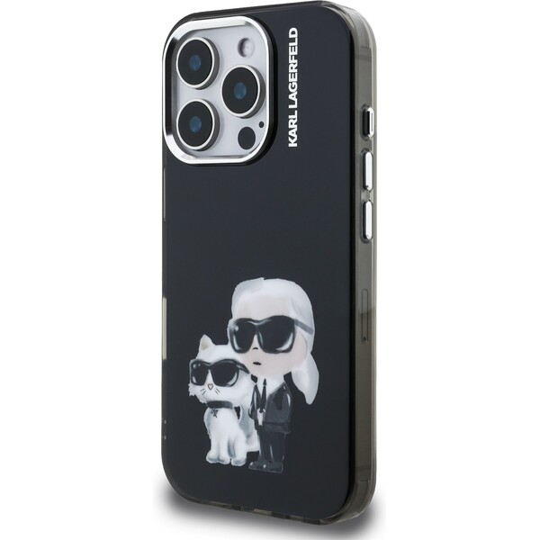 Karl-Lagerfeld-IML-Aquarelle-Karl-and-Choupette-kryt-iPhone-16-Pro-cerny
