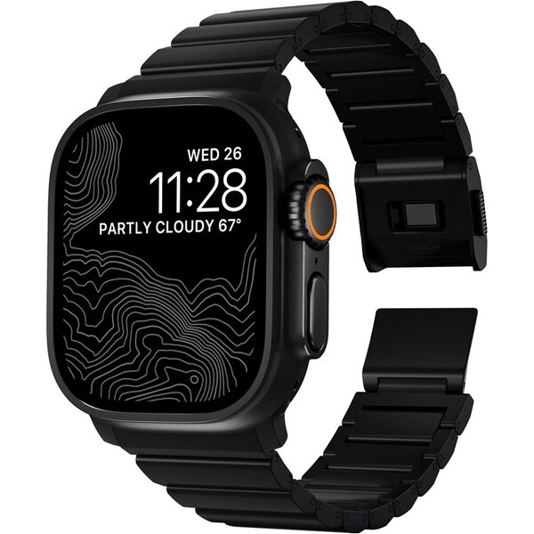 Nomad-Titanium-Band-reminek-Apple-Watch-49-46-45-44-42-mm-cerny