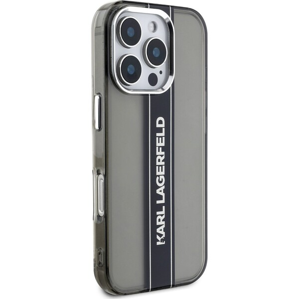 Karl-Lagerfeld-IML-Stripe-Logo-kryt-iPhone-16-Pro-Max-cerny
