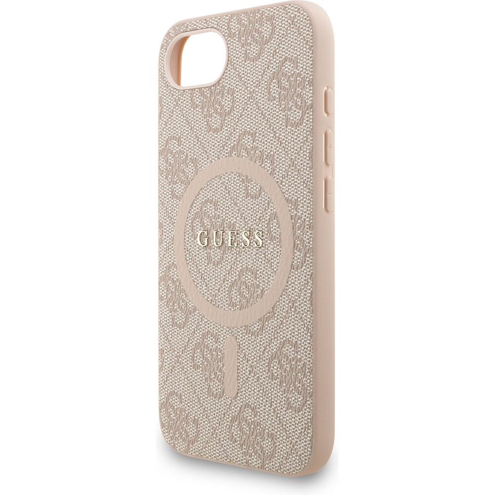 Guess-PU-Leather-4G-Colored-Ring-Strap-MagSafe-kryt-iPhone-17e-16e-ruzovy