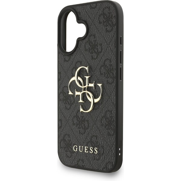 Guess-PU-4G-Metal-Logo-Strap-kryt-iPhone-16-cerny