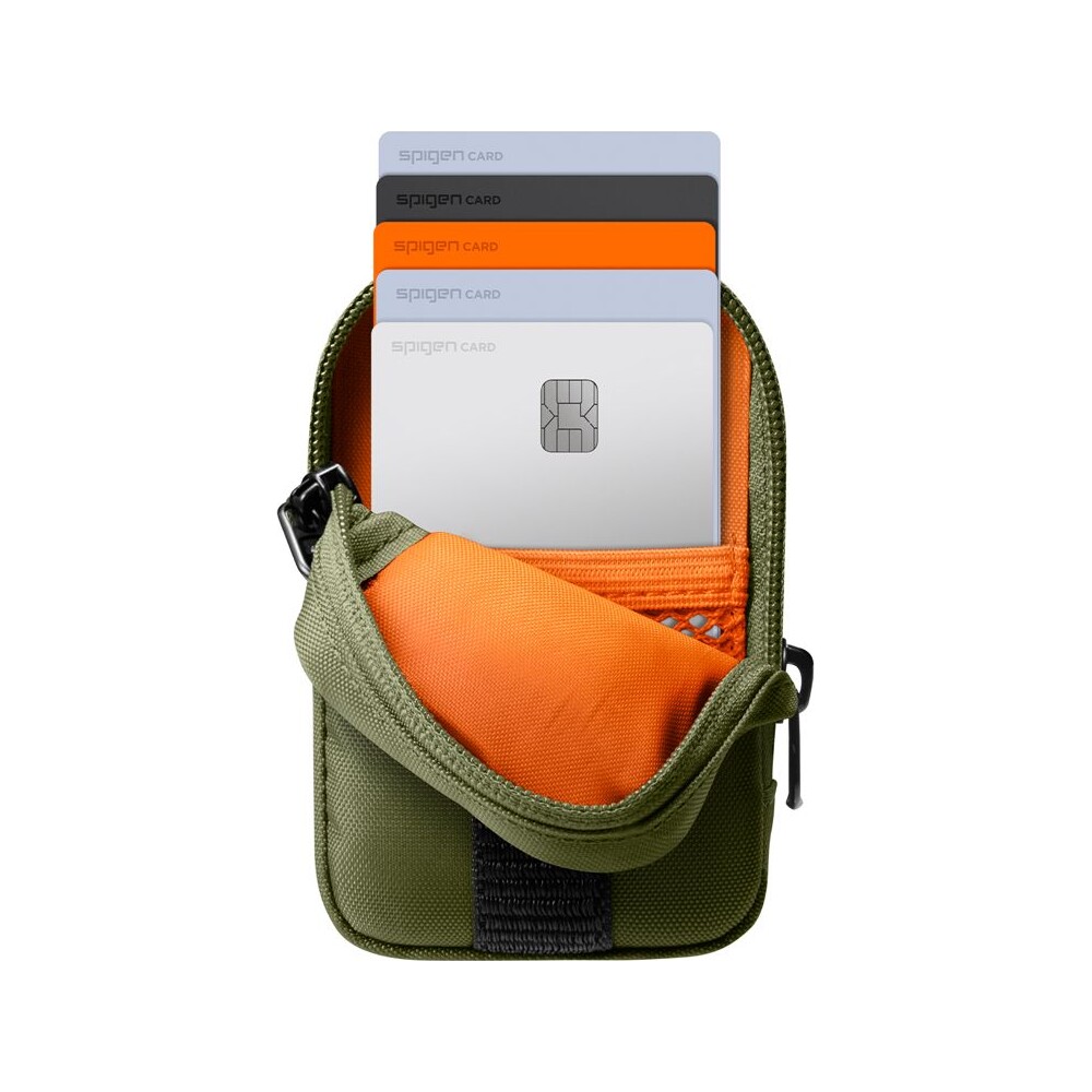 Spigen-Portable-Organizer-Pouch-TintapZip-MagSafe-organizer-olivove-zeleny