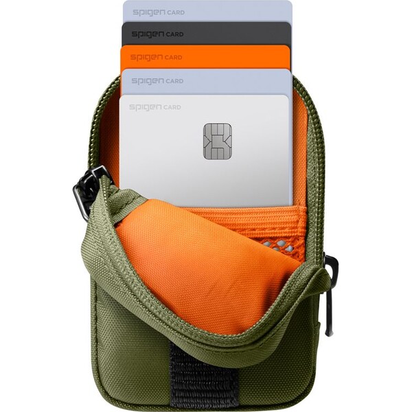 Spigen-Portable-Organizer-Pouch-TintapZip-MagSafe-organizer-olivove-zeleny