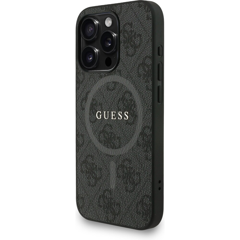 Guess-PU-Leather-4G-Colored-Ring-Strap-MagSafe-kryt-iPhone-15-Pro-cerny
