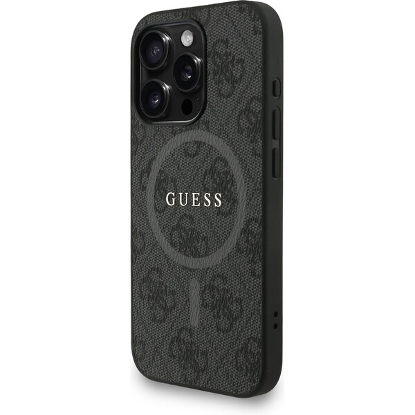 Guess-PU-Leather-4G-Colored-Ring-Strap-MagSafe-kryt-iPhone-15-Pro-cerny