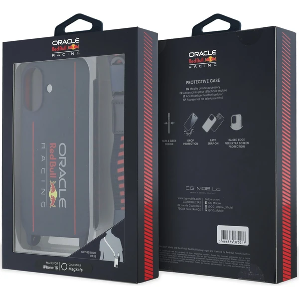 Oracle-Red-Bull-Racing-Silicone-Vertical-Logo-MagSafe-zadni-kryt-Crossbody-popruh-iPhone-16-modry