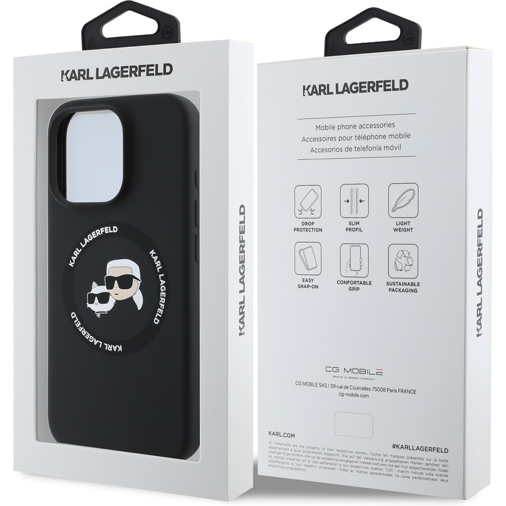 Karl-Lagerfeld-Liquid-Silicone-K-CH-Heads-MagSafe-kryt-iPhone-16-Pro-Max-cerny