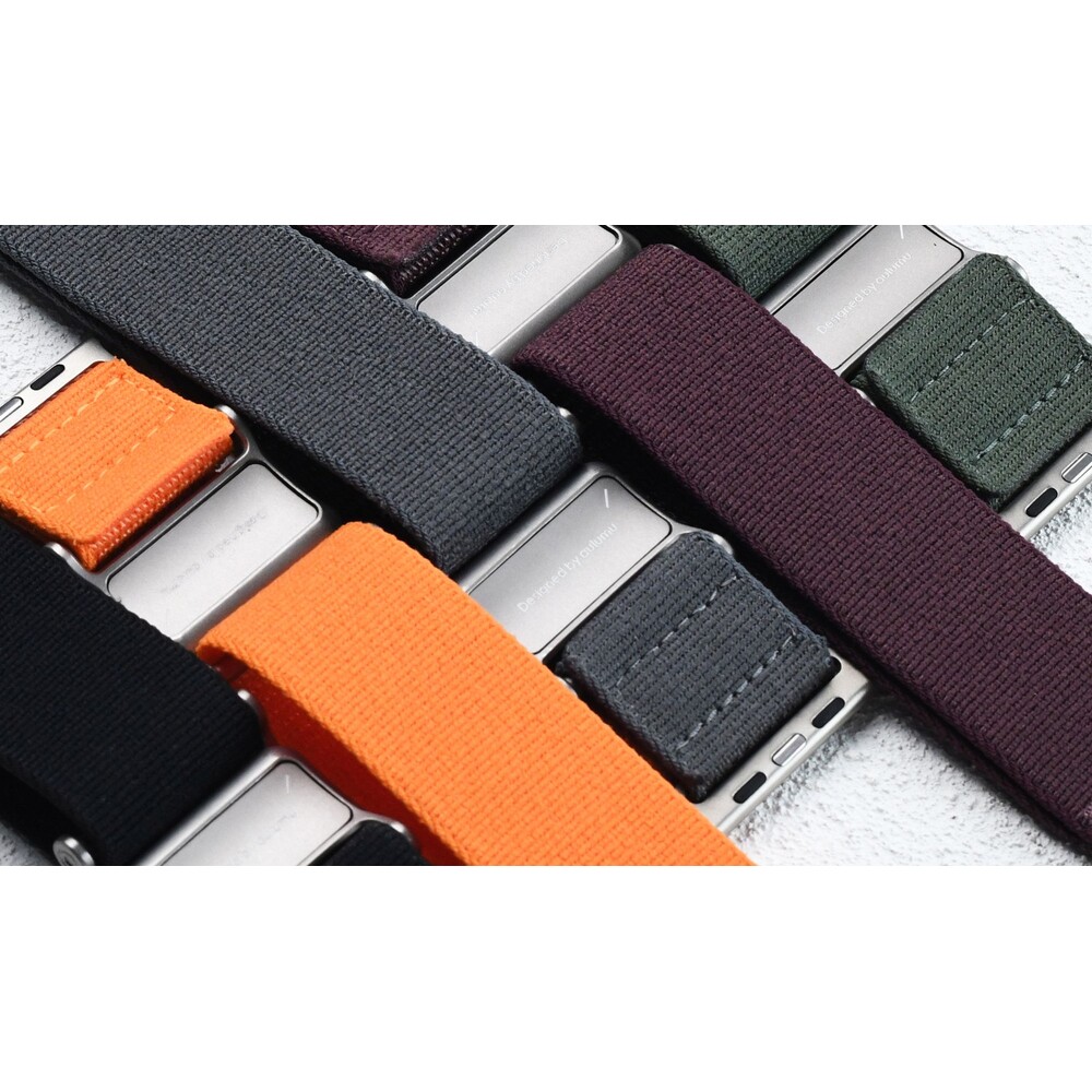 Aulumu-A11-Mag-Buckle-Slim-reminek-Apple-Watch-49-46-45-44-42mm-Silver-Buckle-Black-Strap