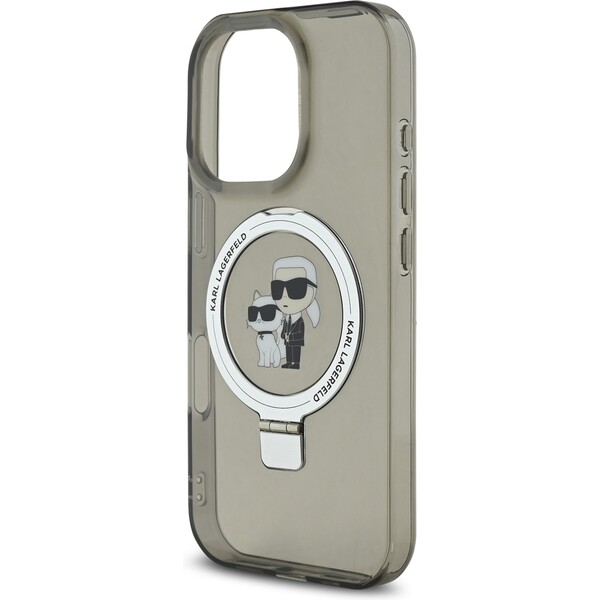 Karl-Lagerfeld-Ringstand-Karl-and-Choupette-MagSafe-kryt-pro-iPhone-16-Pro-Max-cerny