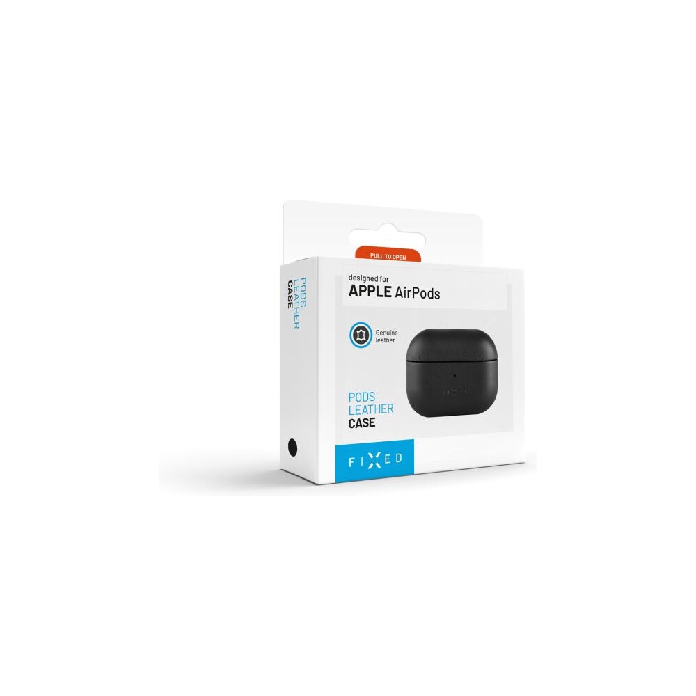 FIXED-PodsLeather-kozene-pouzdro-pro-Apple-AirPods-3-cerne