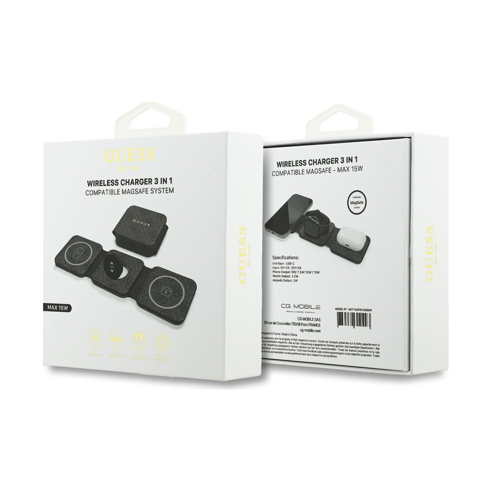 Guess-PU-4G-MagSafe-bezdratova-nabijecka-3v1-cerna