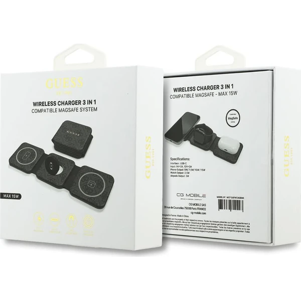 Guess-PU-4G-MagSafe-bezdratova-nabijecka-3v1-cerna